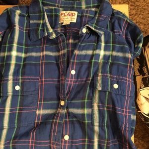 Long sleeve plaid women’s top